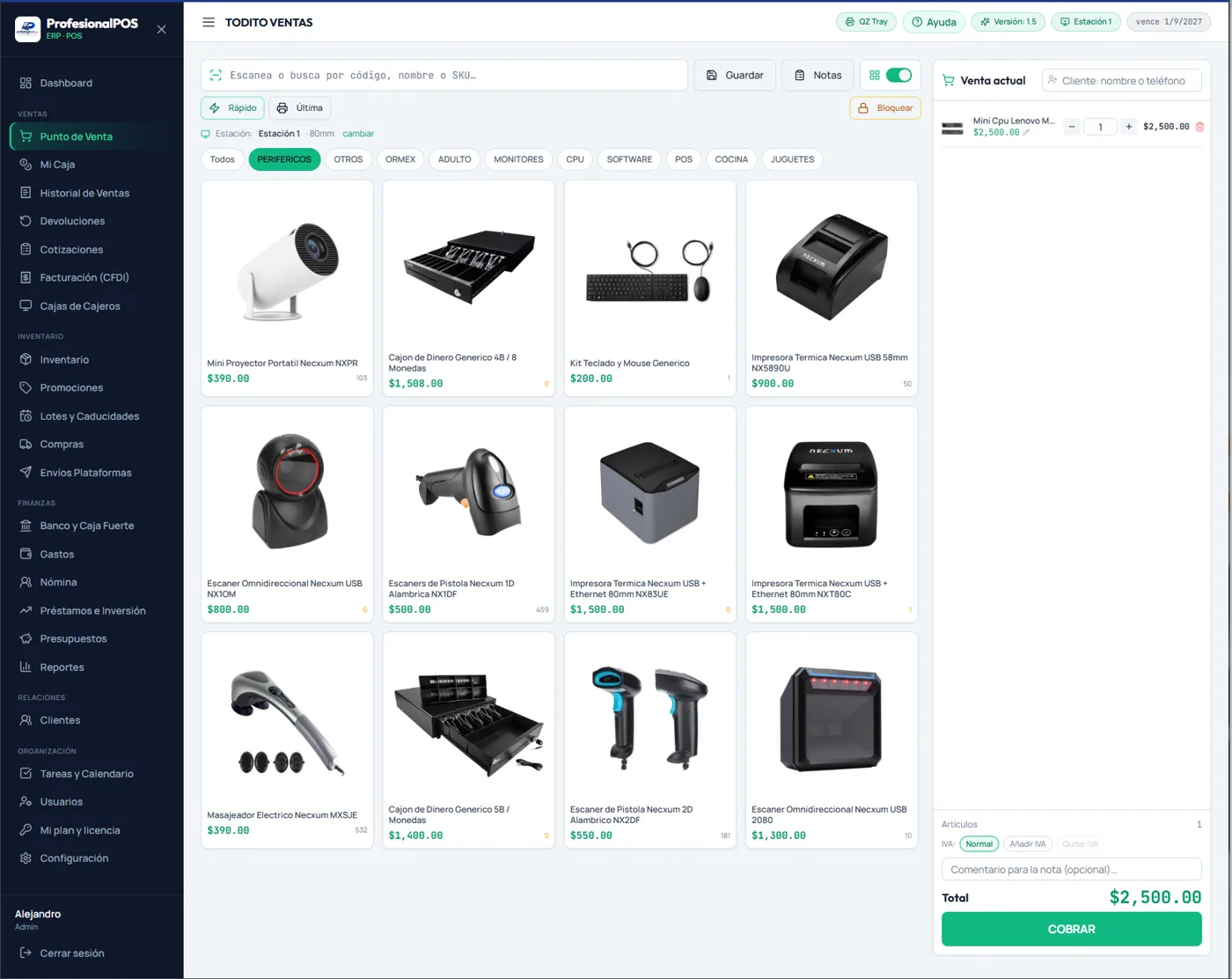 Captura · Punto de Venta